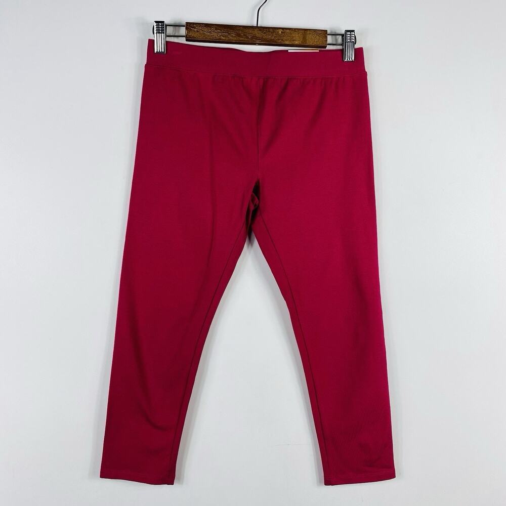 Style & Co Capri Leggings Petite Small Pink Mid Rise Cotton Blend